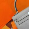Joe Luxury Kelly Togo Leather Light Grey Silver Hardware 25cm Full Handmade