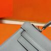 Joe Luxury Kelly Togo Leather Seagull Grey Silver Hardware 25cm Full Handmade