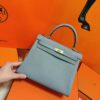Joe Luxury Kelly Togo Leather Seagull Grey Gold Hardware 25cm Full Handmade