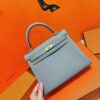 Joe Luxury Kelly Togo Leather Seagull Grey Gold Hardware 25cm Full Handmade