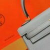 Joe Luxury Kelly Togo Leather Seagull Grey Gold Hardware 25cm Full Handmade