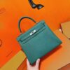 Joe Luxury Kelly Togo Leather Forest Green Silver Hardware 25cm Full Handmade