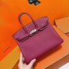 Joe Luxury Birkin Togo Leather Gem Red Silver Hardware 25cm Full Handmade