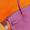 Joe Luxury Birkin Togo Leather Gem Red Silver Hardware 25cm Full Handmade