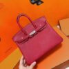 Joe Luxury Birkin Togo Leather Chinese Red Silver Hardware 25cm Full Handmade