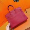 Joe Luxury Birkin Togo Leather Chinese Red Silver Hardware 25cm Full Handmade