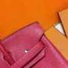 Joe Luxury Birkin Togo Leather Chinese Red Silver Hardware 25cm Full Handmade
