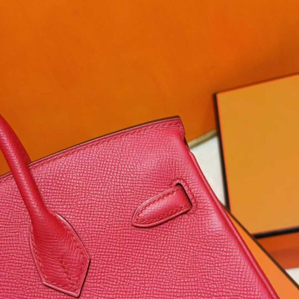 Joe Luxury Birkin Epsom Leather Chinese Red Gold Hardware 25cm Full Handmade