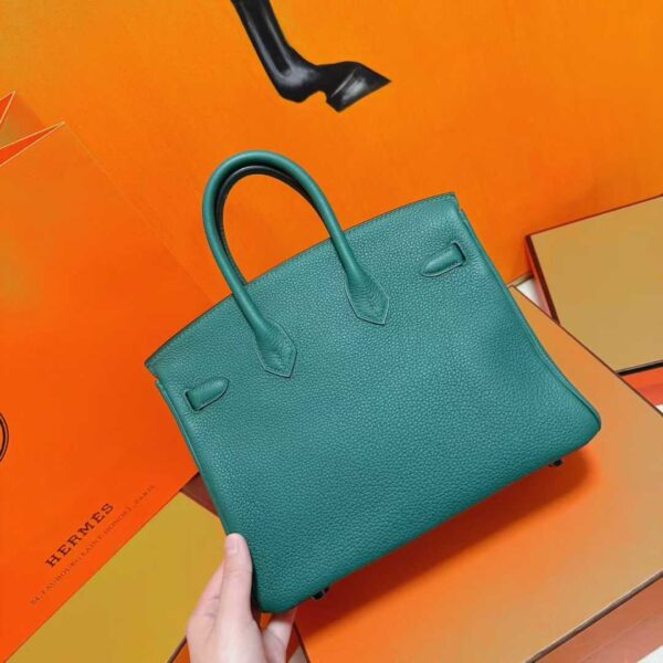 Joe Luxury Birkin Togo Leather Forest Green Silver Hardware 25cm Full Handmade
