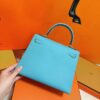 Joe Luxury Kelly Epsom Leather Candy Blue Gold Hardware 25cm Full Handmade