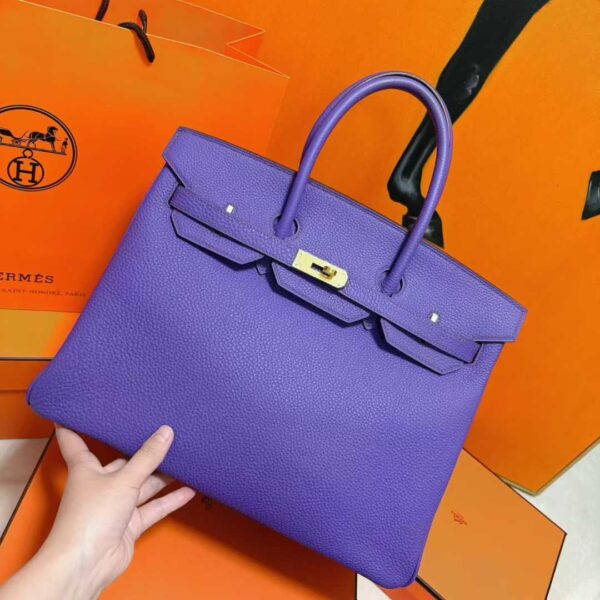 Joe Luxury Birkin Togo Leather Dream Purple Gold Hardware 35cm Full Handmade
