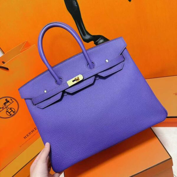 Joe Luxury Birkin Togo Leather Dream Purple Gold Hardware 35cm Full Handmade