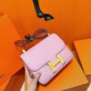 Joe Luxury Constance Epsom Leather Light Purple Pink Gold Hardware 24cm Full Handmade