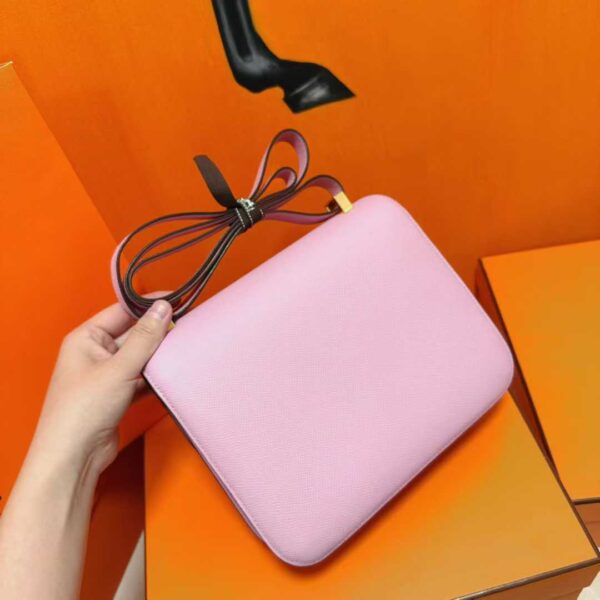 Joe Luxury Constance Epsom Leather Light Purple Pink Gold Hardware 24cm Full Handmade