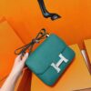Joe Luxury Constance Epsom Leather Deep Green Silver Hardware 24cm Full Handmade