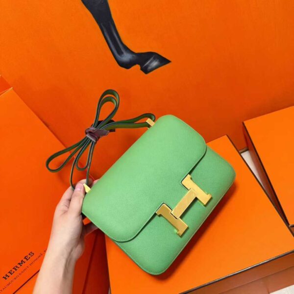Joe Luxury Constance Epsom Leather Avocado Green Gold Hardware 24cm Full Handmade