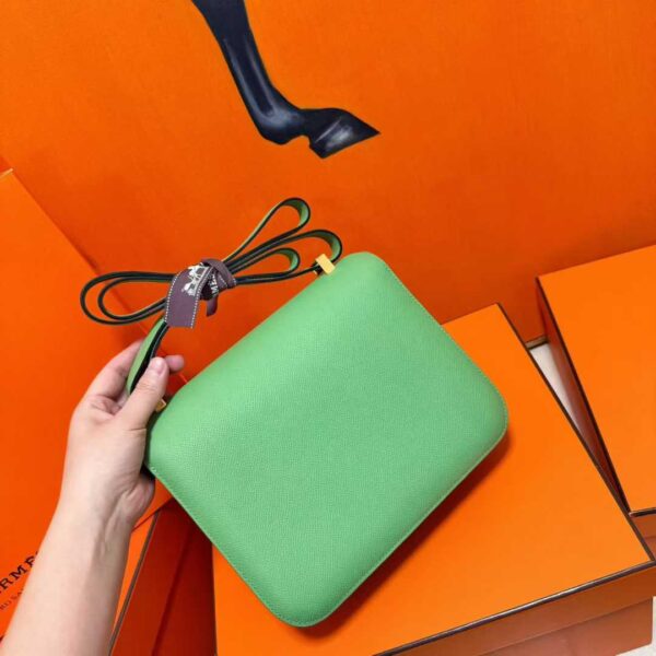 Joe Luxury Constance Epsom Leather Avocado Green Gold Hardware 24cm Full Handmade