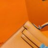 Joe Luxury Mini Kelly Epsom Leather Orange Silver Hardware 19cm Full Handmade