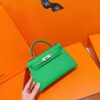 Joe Luxury Mini Kelly Epsom Leather Bamboo Green Gold Hardware 19cm Full Handmade