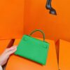 Joe Luxury Mini Kelly Epsom Leather Bamboo Green Gold Hardware 19cm Full Handmade