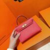 Joe Luxury Mini Kelly Epsom Leather Watermelon Red Gold Hardware 19cm Full Handmade