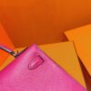 Joe Luxury Mini Kelly Epsom Leather Rose Pink Silver Hardware 19cm Full Handmade