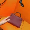 Joe Luxury Mini Kelly Epsom Leather Bordeaux Red Silver Hardware 19cm Full Handmade