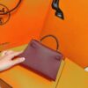 Joe Luxury Mini Kelly Epsom Leather Bordeaux Red Gold Hardware 19cm Full Handmade