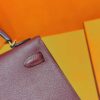Joe Luxury Mini Kelly Epsom Leather Bordeaux Red Gold Hardware 19cm Full Handmade
