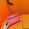 Joe Luxury Mini Kelly Epsom Leather Watermelon Red Silver Hardware 19cm Full Handmade