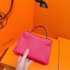 Joe Luxury Mini Kelly Epsom Leather 5J Rose Pink Silver Hardware 19cm Full Handmade
