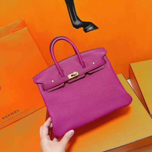Joe Luxury Birkin Togo Leather Rose Pink Gold Hardware 25cm Full Handmade