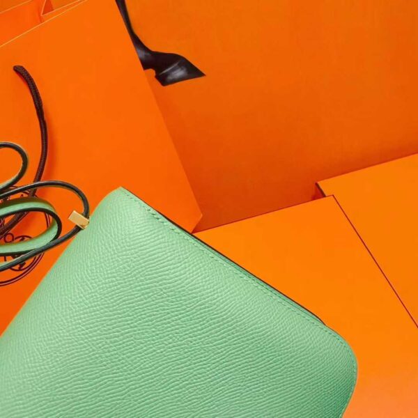 Joe Luxury Constance Epsom Leather Avocado Green Gold Hardware 18cm Full Handmade