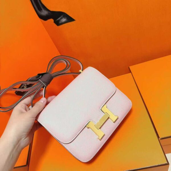 Joe Luxury Constance Epsom Leather Cream Pink Gold Hardware 18cm Full Handmade