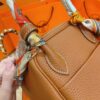 Joe Luxury Lindy Togo Leather CK37 Gold Brown Silver Hardware 26cm Full Handmade