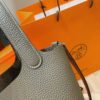 Joe Luxury Picotin Togo Leather CK18 Etoupe Grey Silver Hardware 18cm Full Handmade