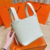 Joe Luxury Picotin Togo Leather CK10 Cream White Silver Hardware 18cm Full Handmade