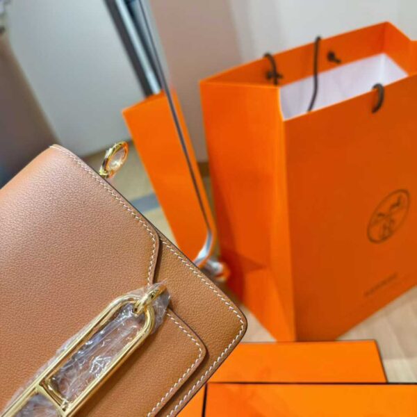 Joe Luxury Roulis Evercolor Leather CK37 Golden Brown Gold Hardware 19cm Full Handmade