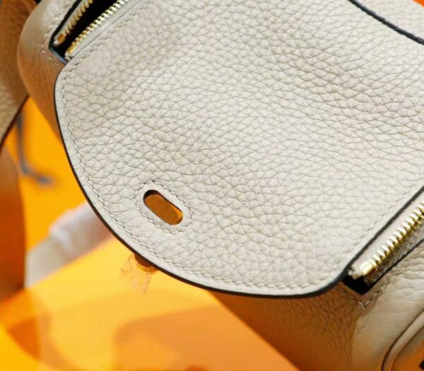 Joe Luxury Lindy Togo Leather Turtledove Grey Gold Hardware 20cm Full Handmade