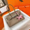 Joe Luxury Birkin Shoulder Evercolor Leather Etoupe Grey Silver Hardware 29cm Full Handmade