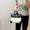 Joe Luxury Birkin Swift Leather & Canvas CK89 Black Silver Hardware 25cm Full Handmade