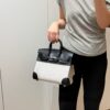 Joe Luxury Birkin Swift Leather & Canvas CK89 Black Silver Hardware 25cm Full Handmade