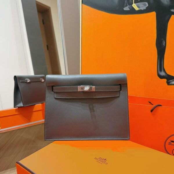 Joe Luxury Kelly Danse Evercolor Leather Nobel Grey Silver Hardware 22cm Full Handmade
