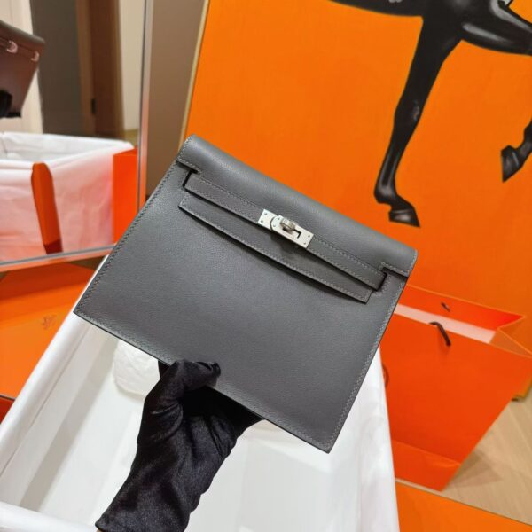 Joe Luxury Kelly Danse Evercolor Leather Nobel Grey Silver Hardware 22cm Full Handmade