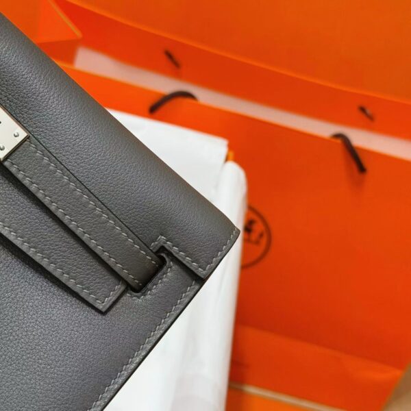 Joe Luxury Kelly Danse Evercolor Leather Nobel Grey Silver Hardware 22cm Full Handmade