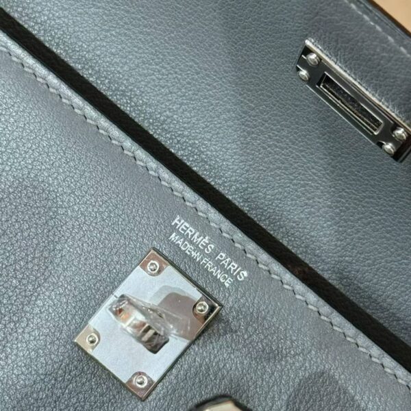 Joe Luxury Kelly Danse Evercolor Leather Nobel Grey Silver Hardware 22cm Full Handmade