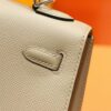 2026-03-26_150852_893 Joe Luxury Kelly Epsom Leather Light Khaki Silver Hardware 25cm Full Handmade
