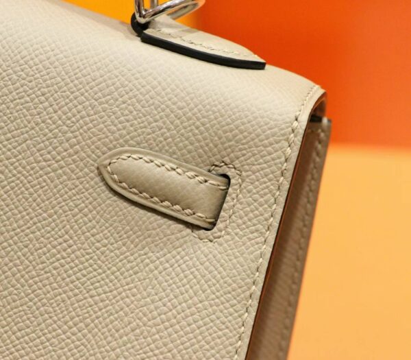 2026-03-26_150852_893 Joe Luxury Kelly Epsom Leather Light Khaki Silver Hardware 25cm Full Handmade