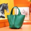 Joe Luxury Picotin Togo Leather Deep Green Gold Hardware 18cm Full Handmade