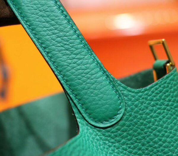 Joe Luxury Picotin Togo Leather Deep Green Gold Hardware 18cm Full Handmade